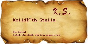 Kolláth Stella névjegykártya